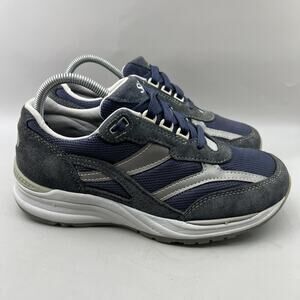 SAS Journey‎ Mesh Orthopedic Shoes Men Size 8 W Wide Blue Suede Comfort Sneakers